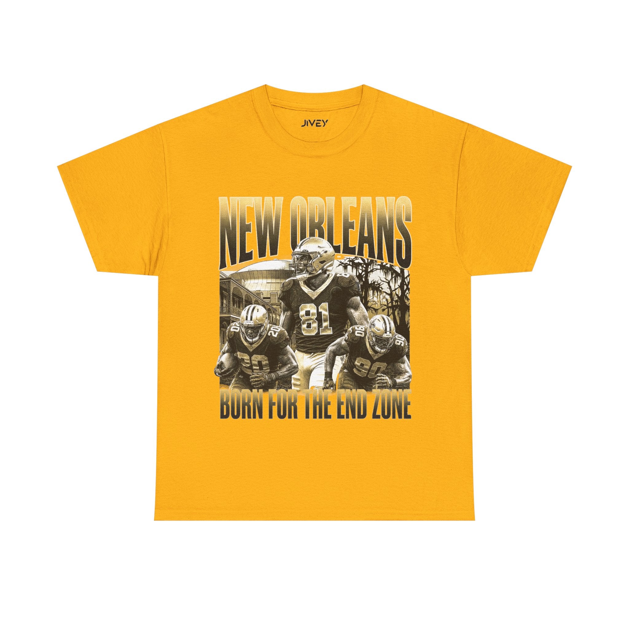 New Orleans End Zone Football  T-shirt