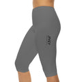 JIVEY Essentials Women’s Skinny-fit Dry Breathable Capri Platinum Gray Leggings