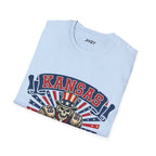 Kansas Heavy Hits Football Blues Tee
