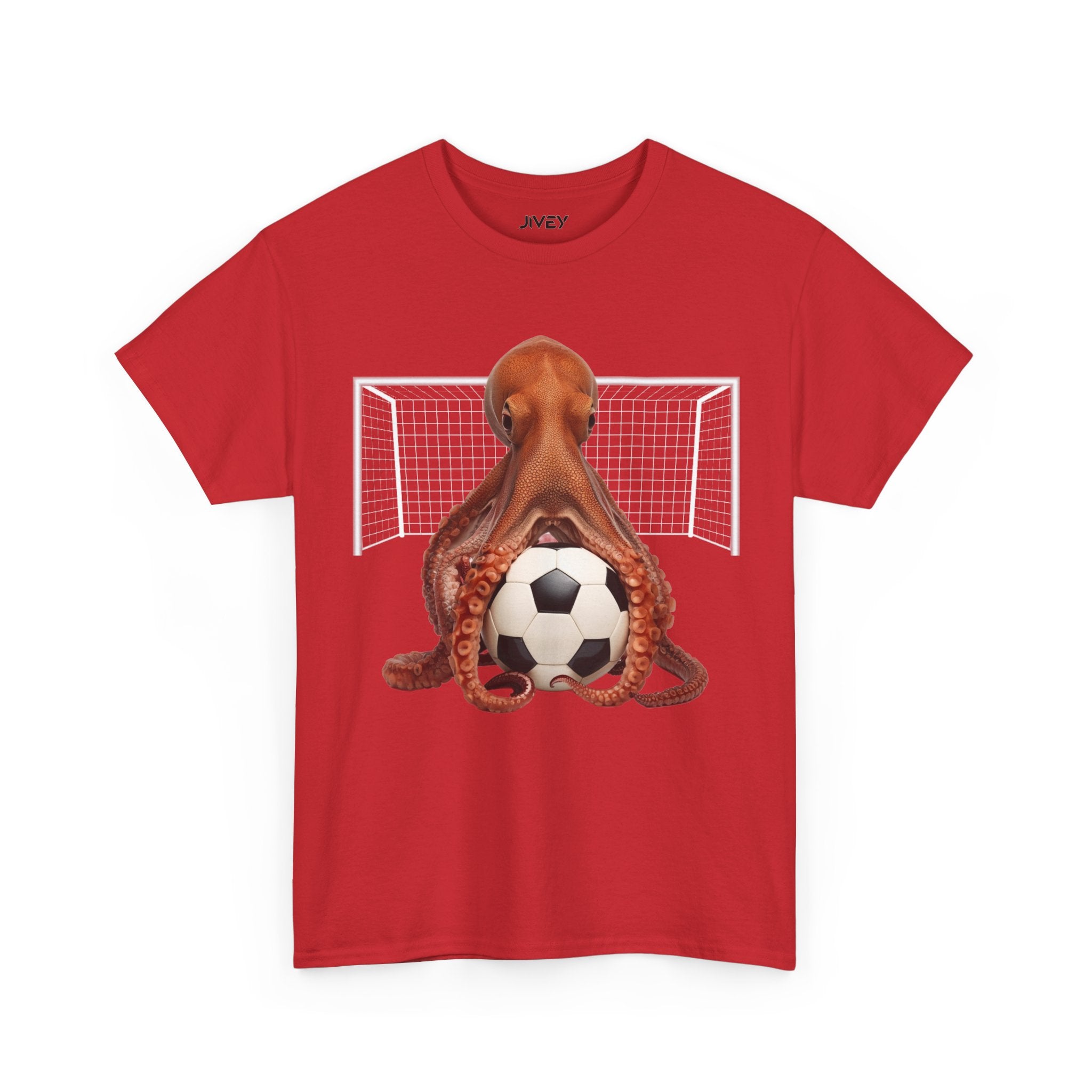 Octopus Seizing Soccer Softstyle Cotton Tee