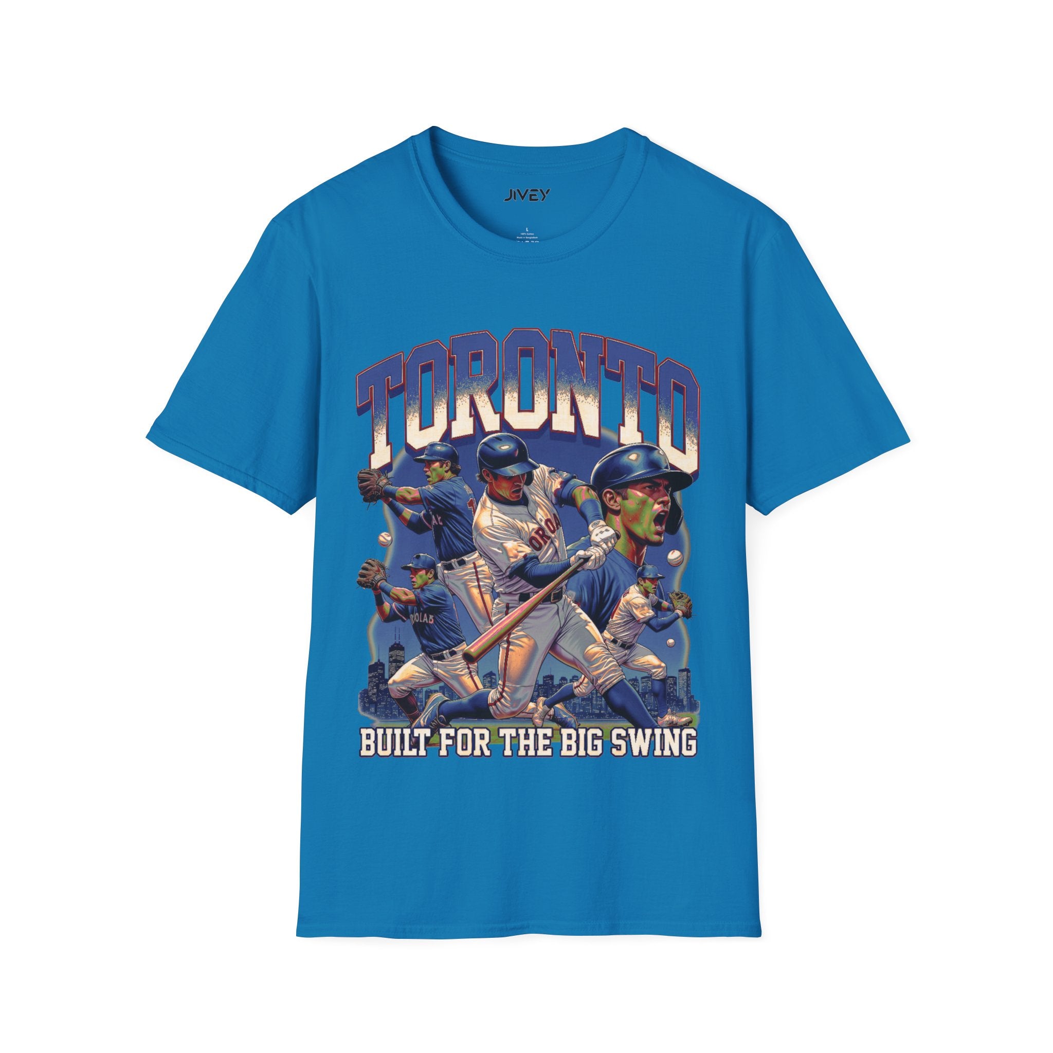 Toronto Baseball Big swing Blue Tee