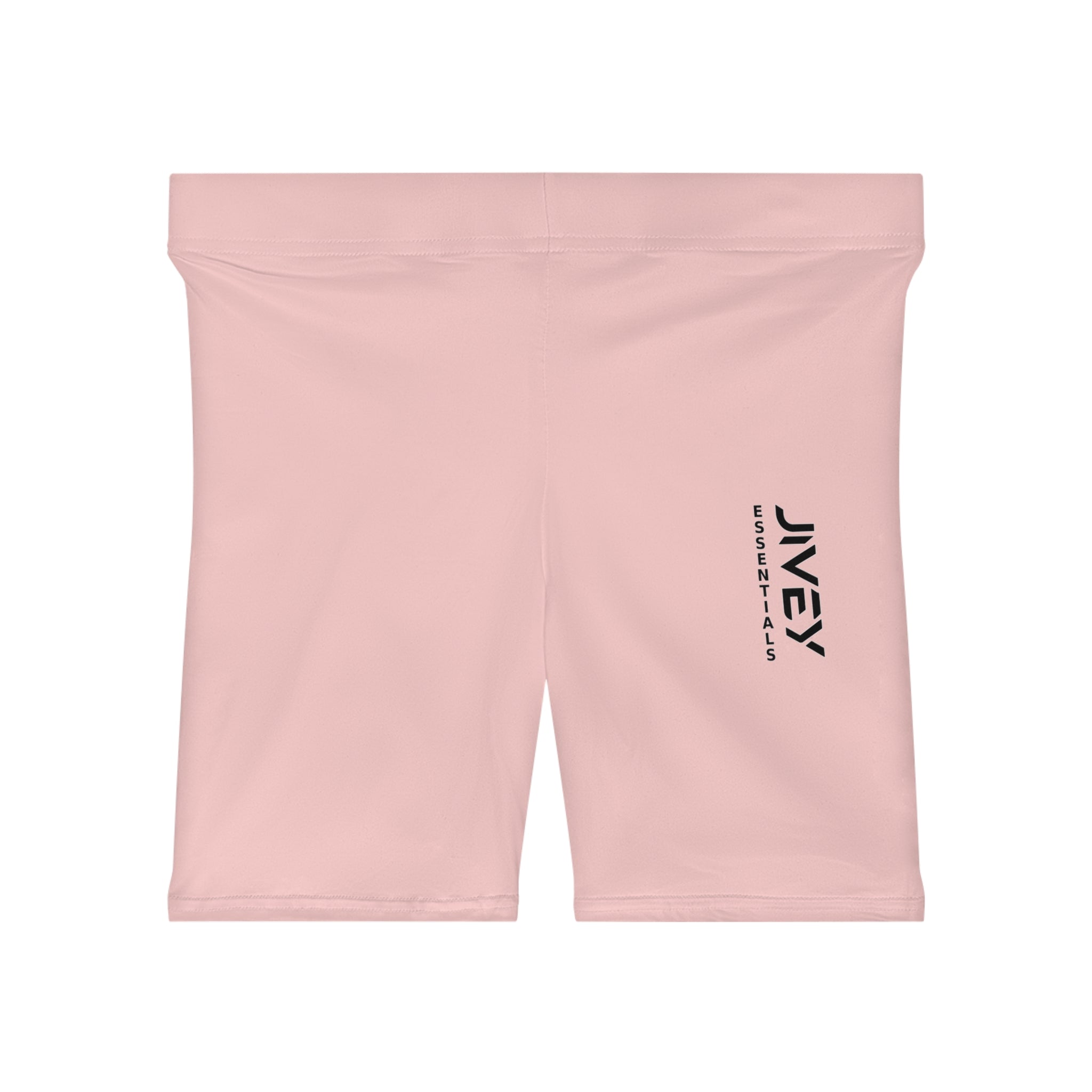 JIVEY Essentials Women's Moisture-wicking Skinny-fit Light Rose Biker Shorts
