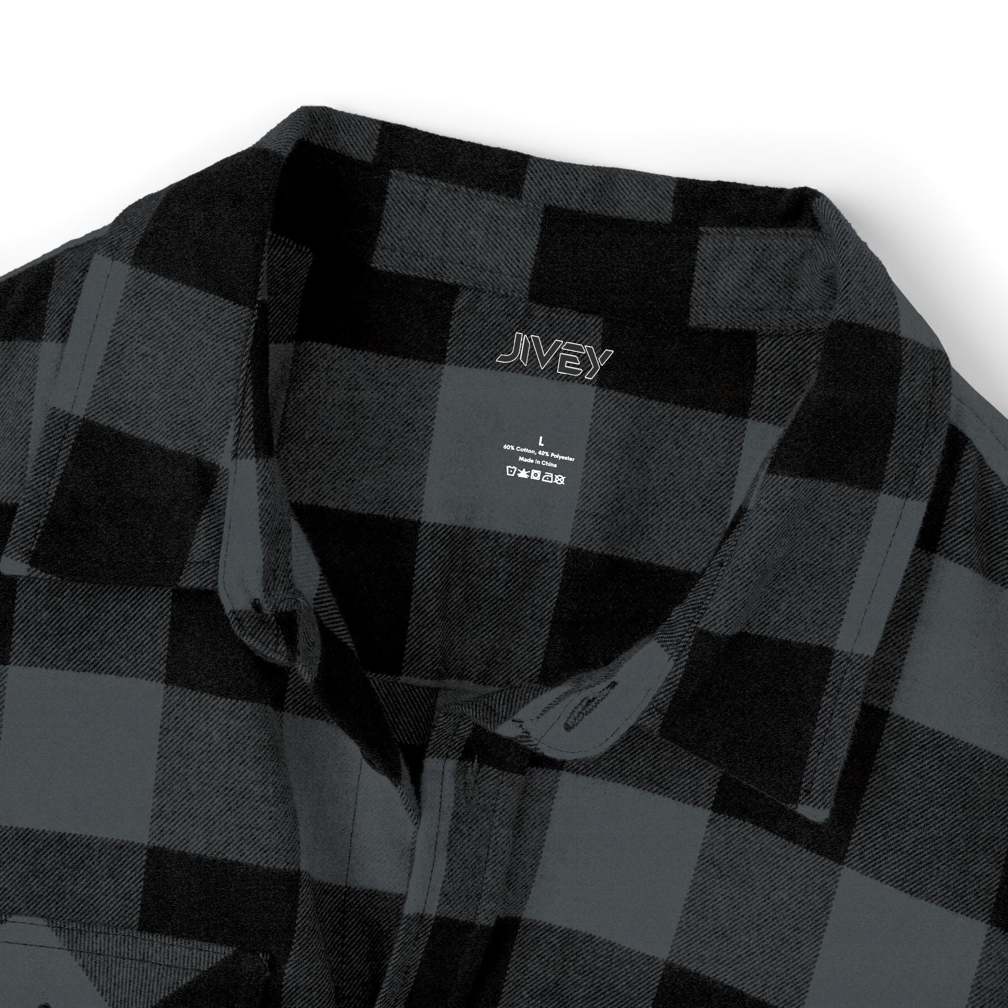 JIVEY Essentials Unisex Flannel Double Pockets Shirt