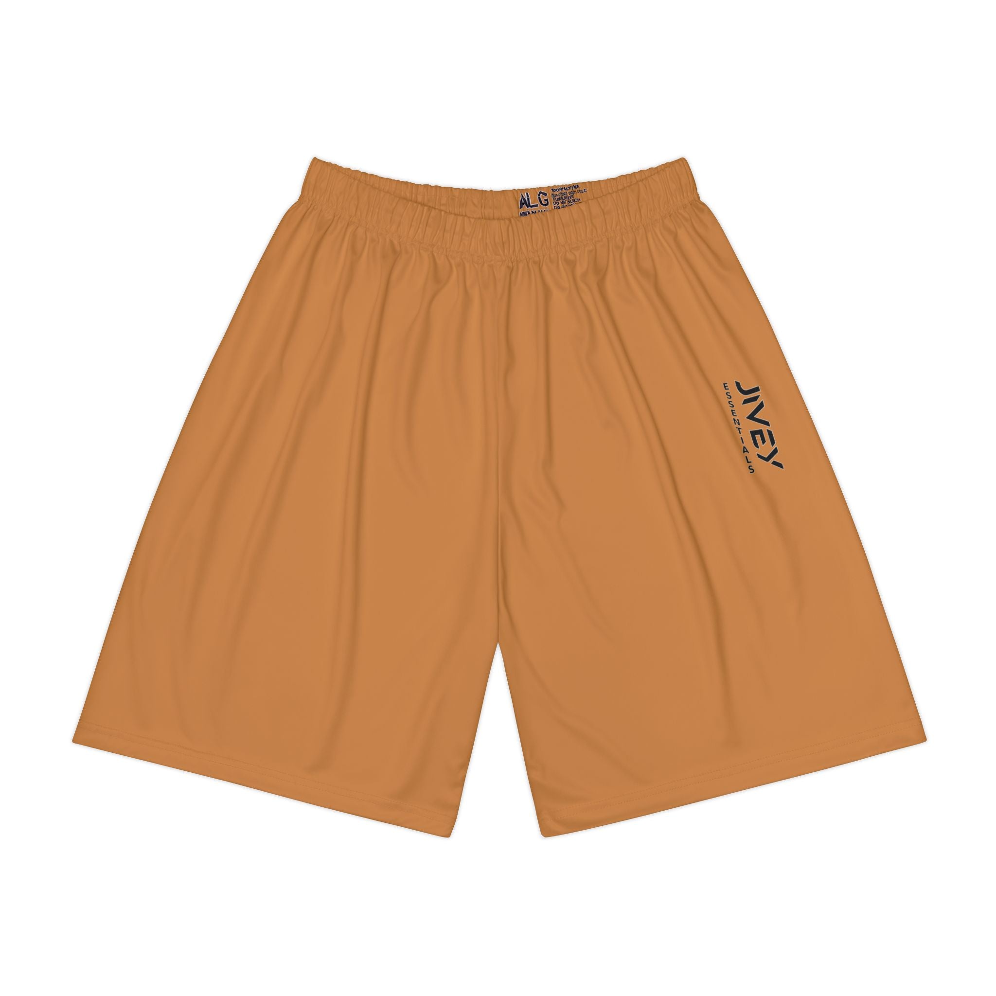 JIVEY Essentials Men’s Comfy-fit Moisture-wicking Tiger Orange Sports Shorts