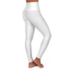 JIVEY Essentials Women's High Waisted Skinny-fit White Yoga Leggings