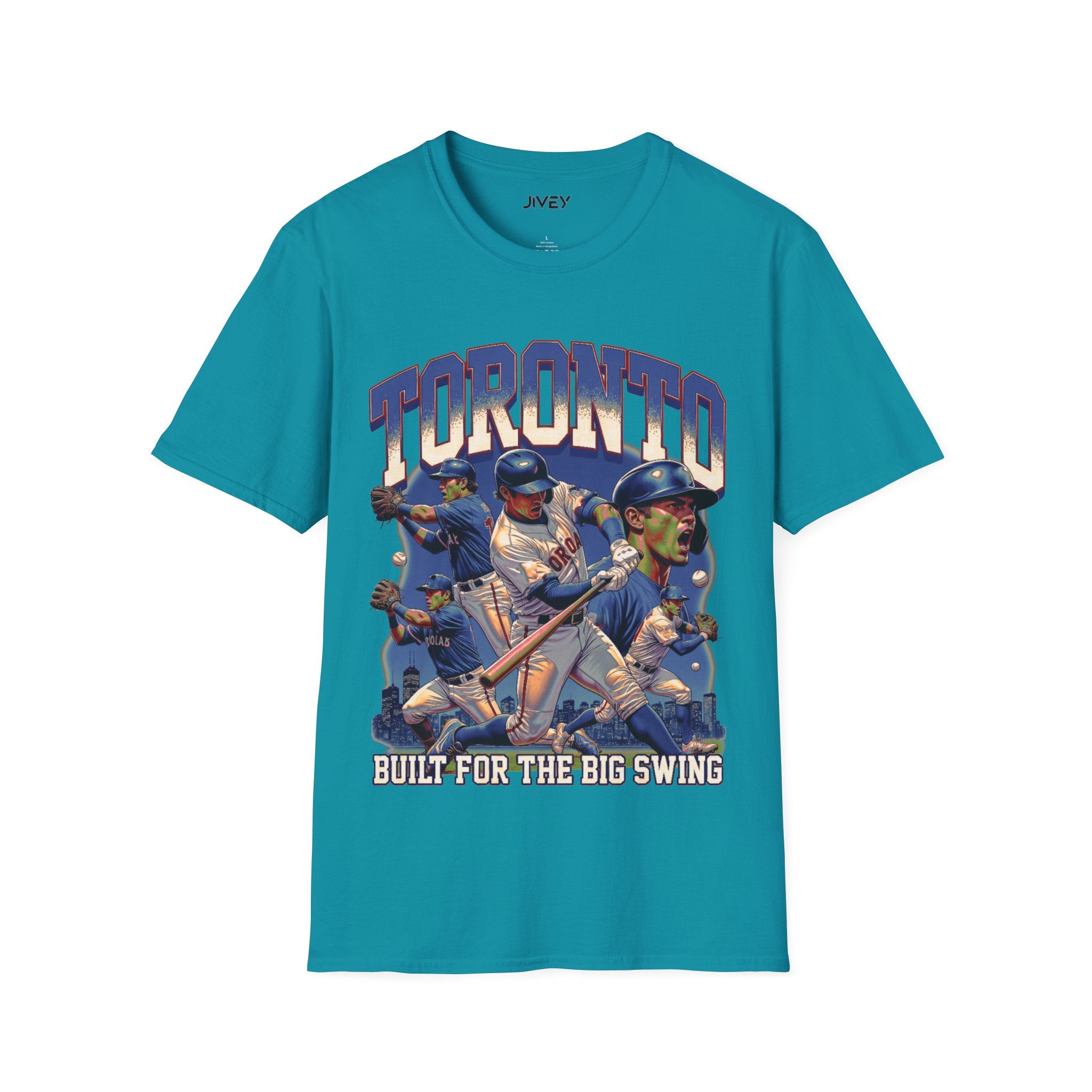 Toronto Baseball Big swing Blue Tee