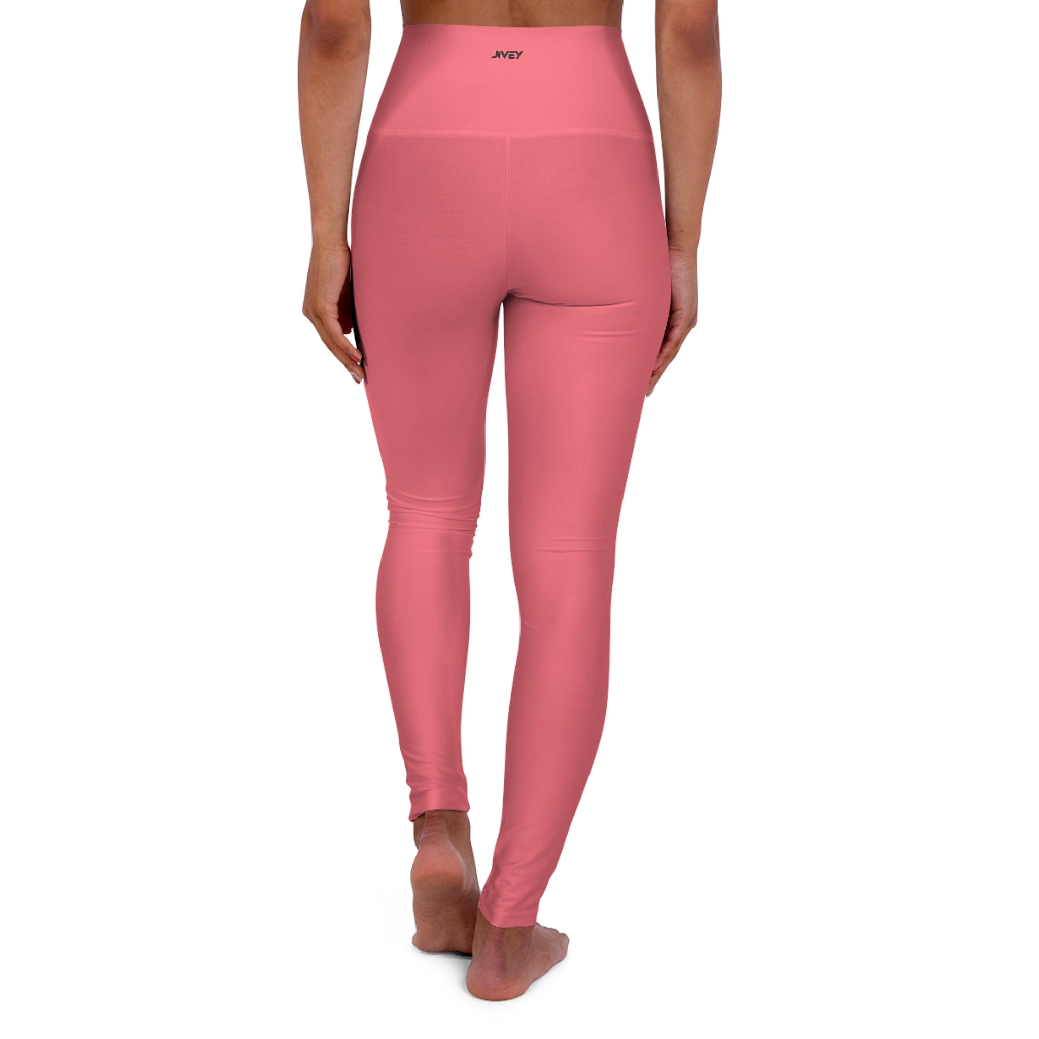 JIVEY Essentials Women's High Waisted Skinny-fit Pastel Red Yoga Leggings