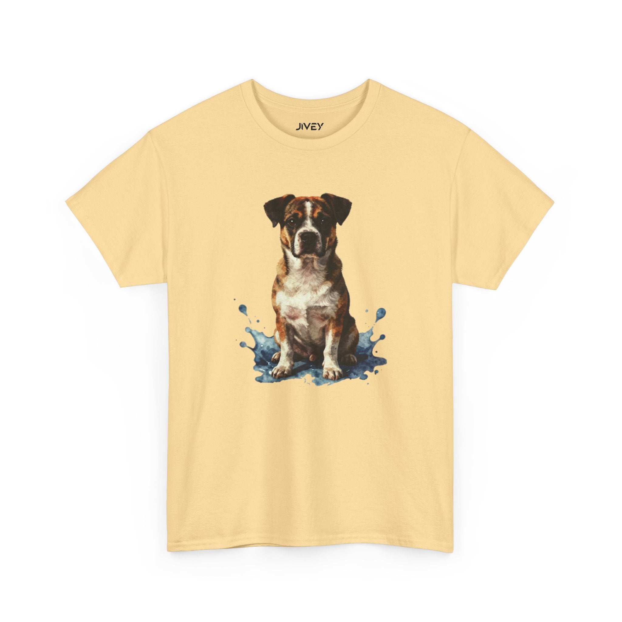 Watercolor Pet Splash Art Style Heavy Cotton Tee