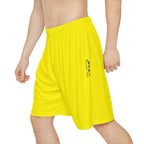 JIVEY Essentials Men’s Comfy-fit Moisture-wicking Canary Yellow Sports Shorts