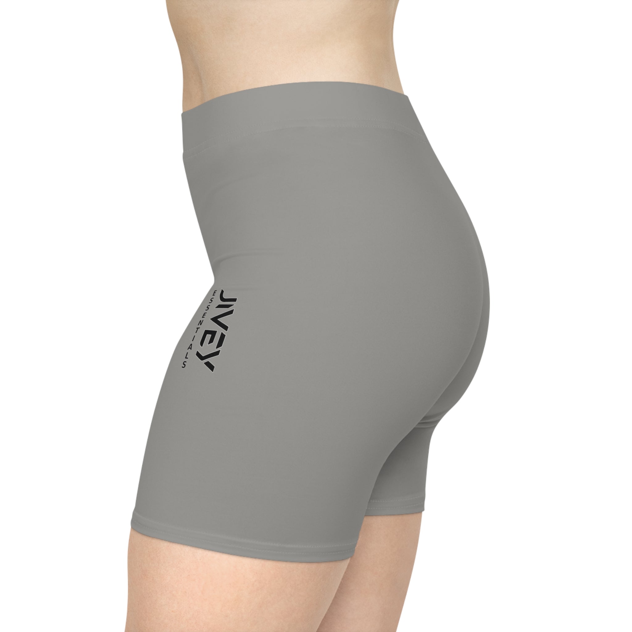 JIVEY Essentials Women's Moisture-wicking Skinny-fit Cold Metal Biker Shorts