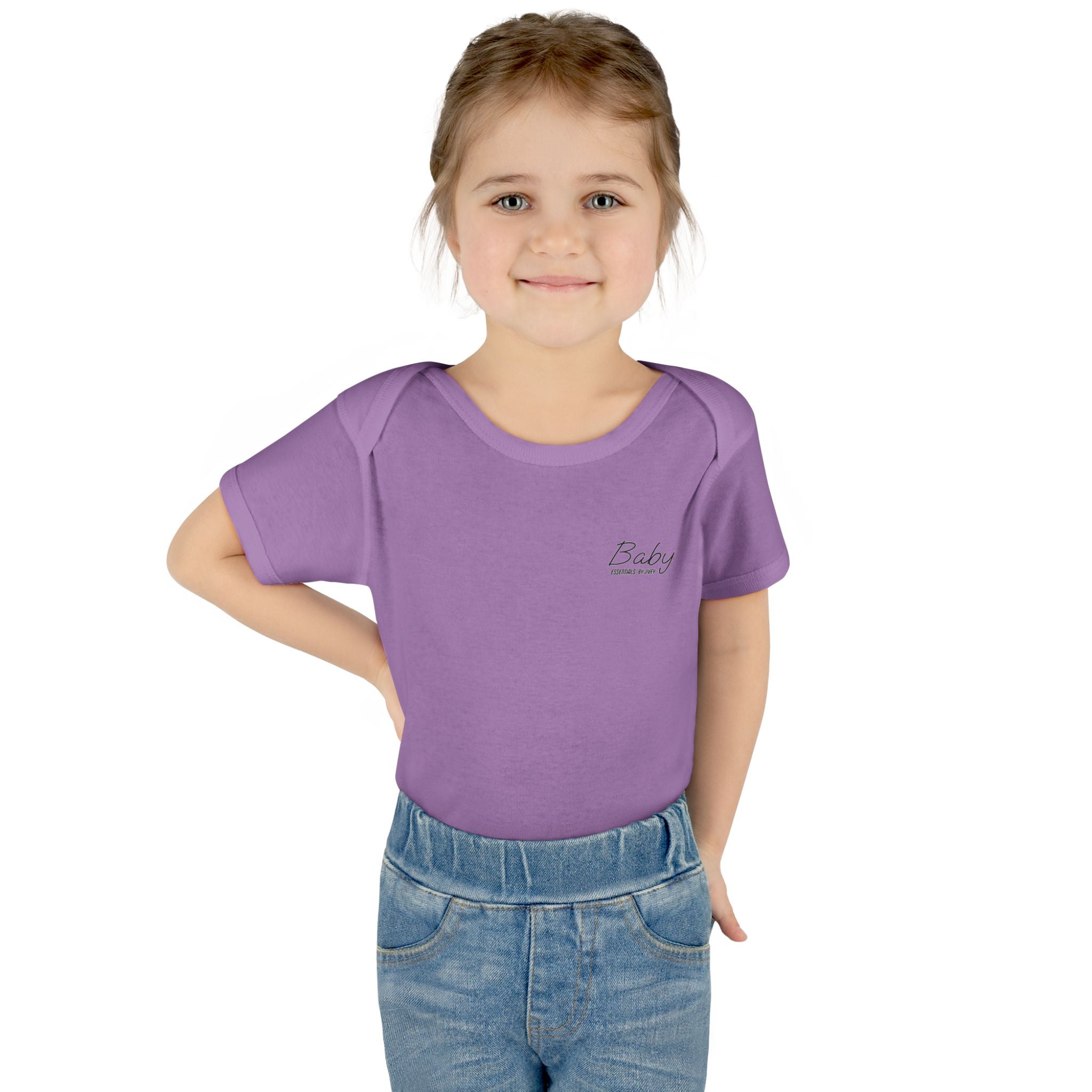 JIVEY Essentials Infant Baby Rib Short Sleeves Pink Bodysuit