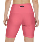 JIVEY Essentials Women's Comfy-fit Pastel Red Workout Shorts