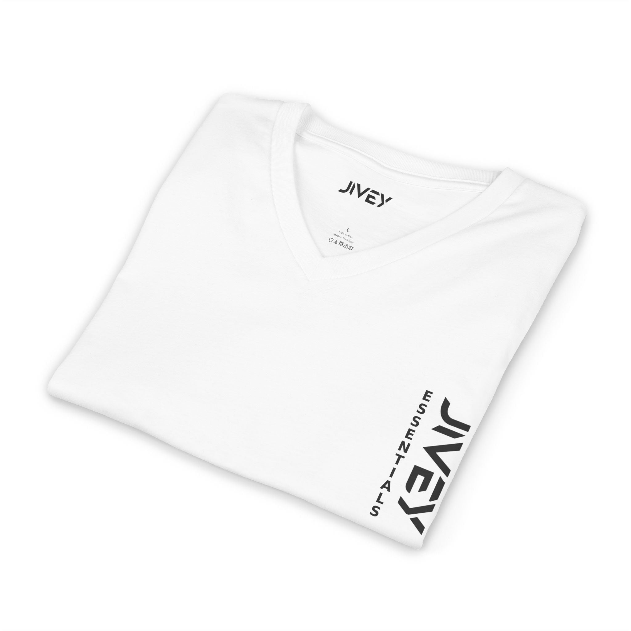 JIVEY Essentials Unisex Jersey Short Sleeve V-Neck Tee