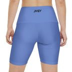 JIVEY Essentials Women's Comfy-fit Light Purple Blue Workout Shorts