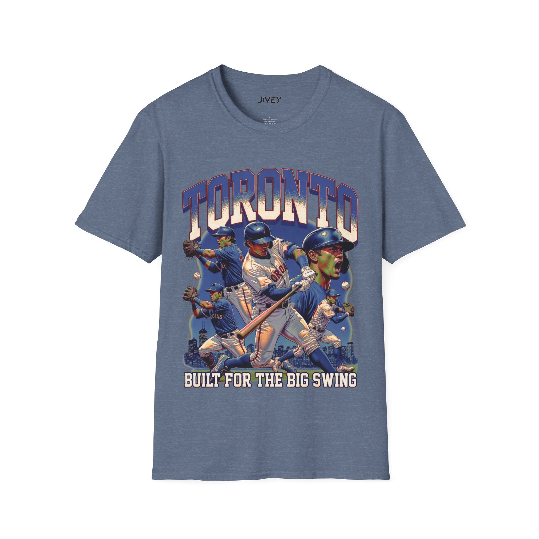 Toronto Baseball Big swing Grey Tone Tee
