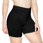 JIVEY Essentials Women's Moisture-wicking Skinny-fit Black Biker Shorts