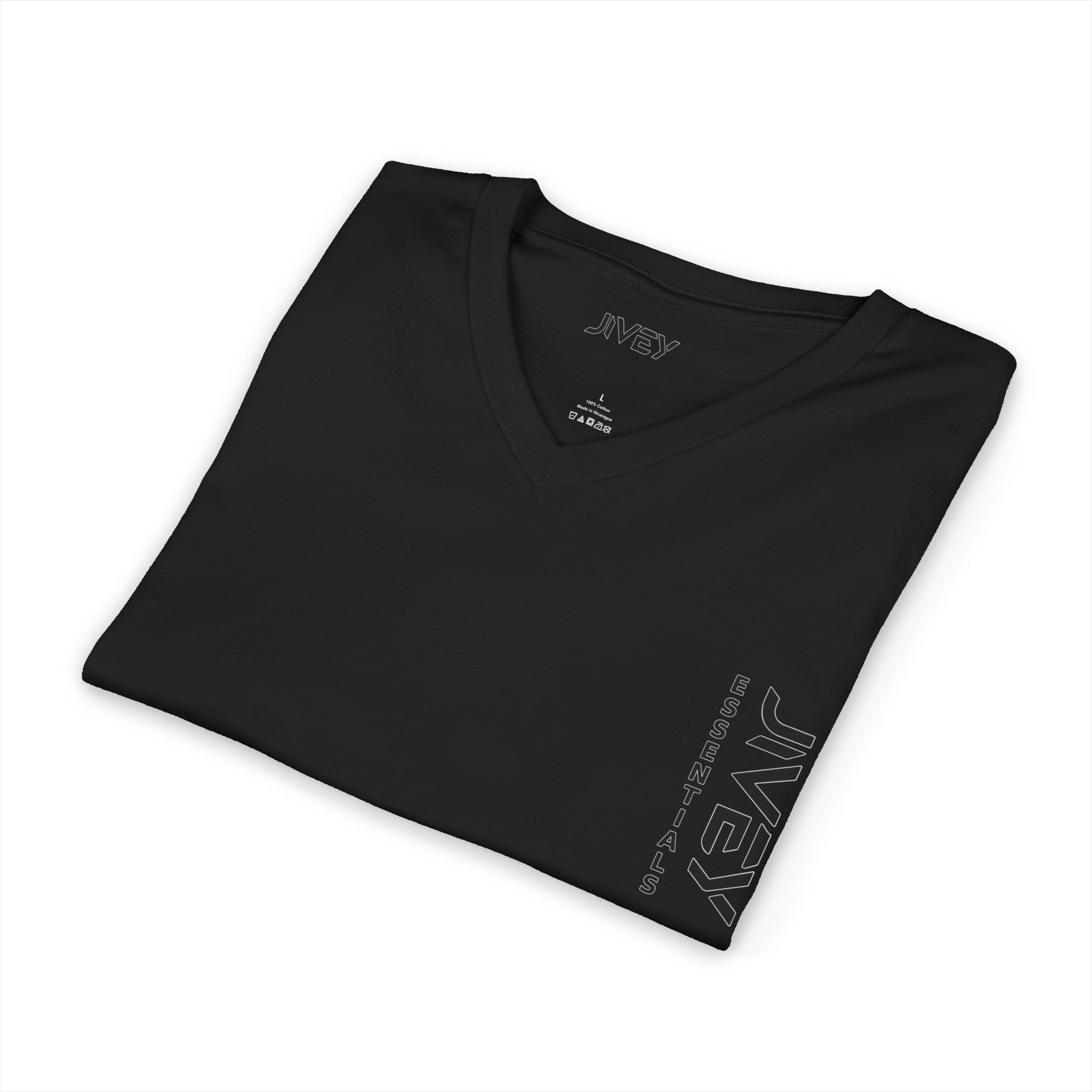 JIVEY Essentials Unisex Jersey Short Sleeve V-Neck Tee