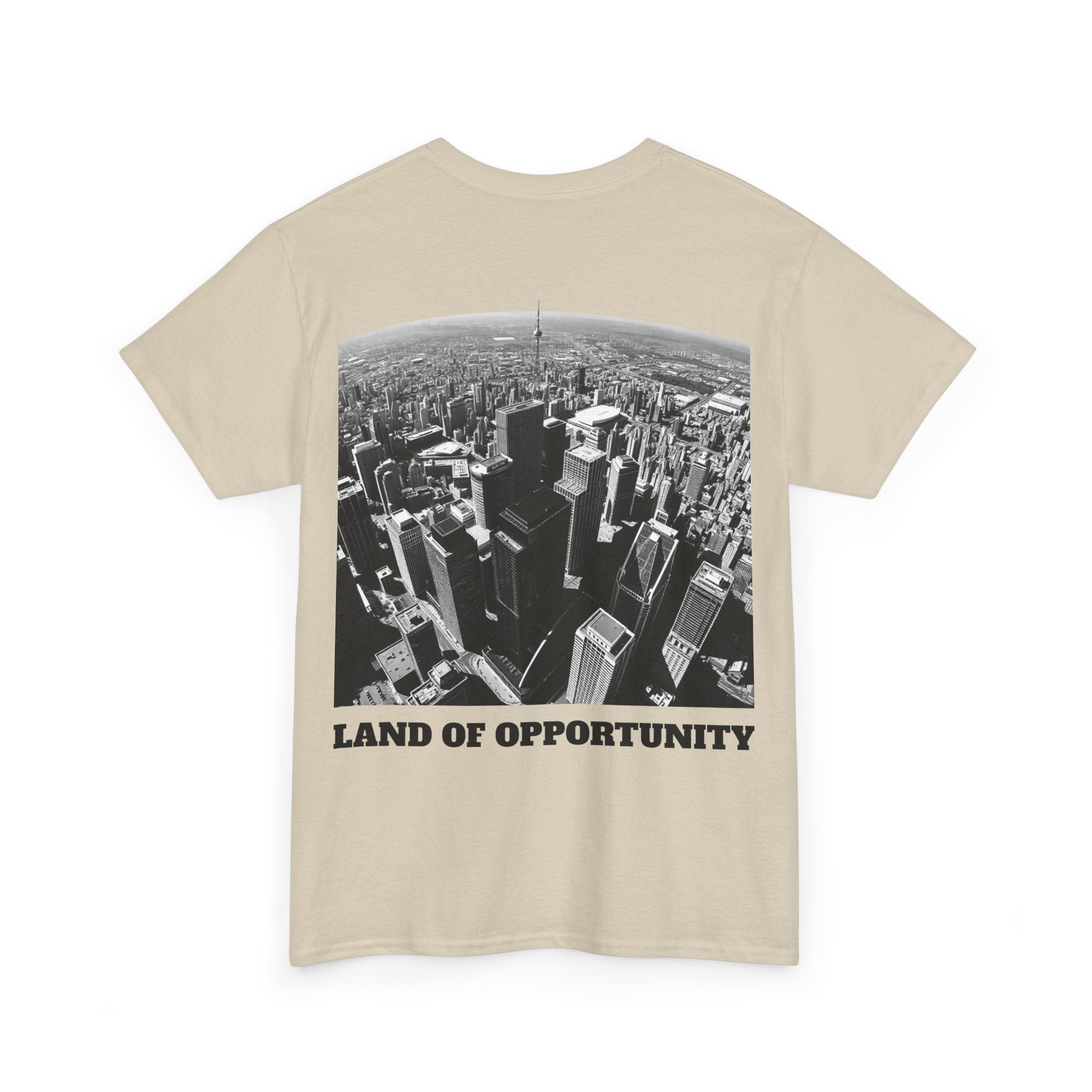 Land of Opportunity Unisex Heavy Cotton Full Back Print Tee
