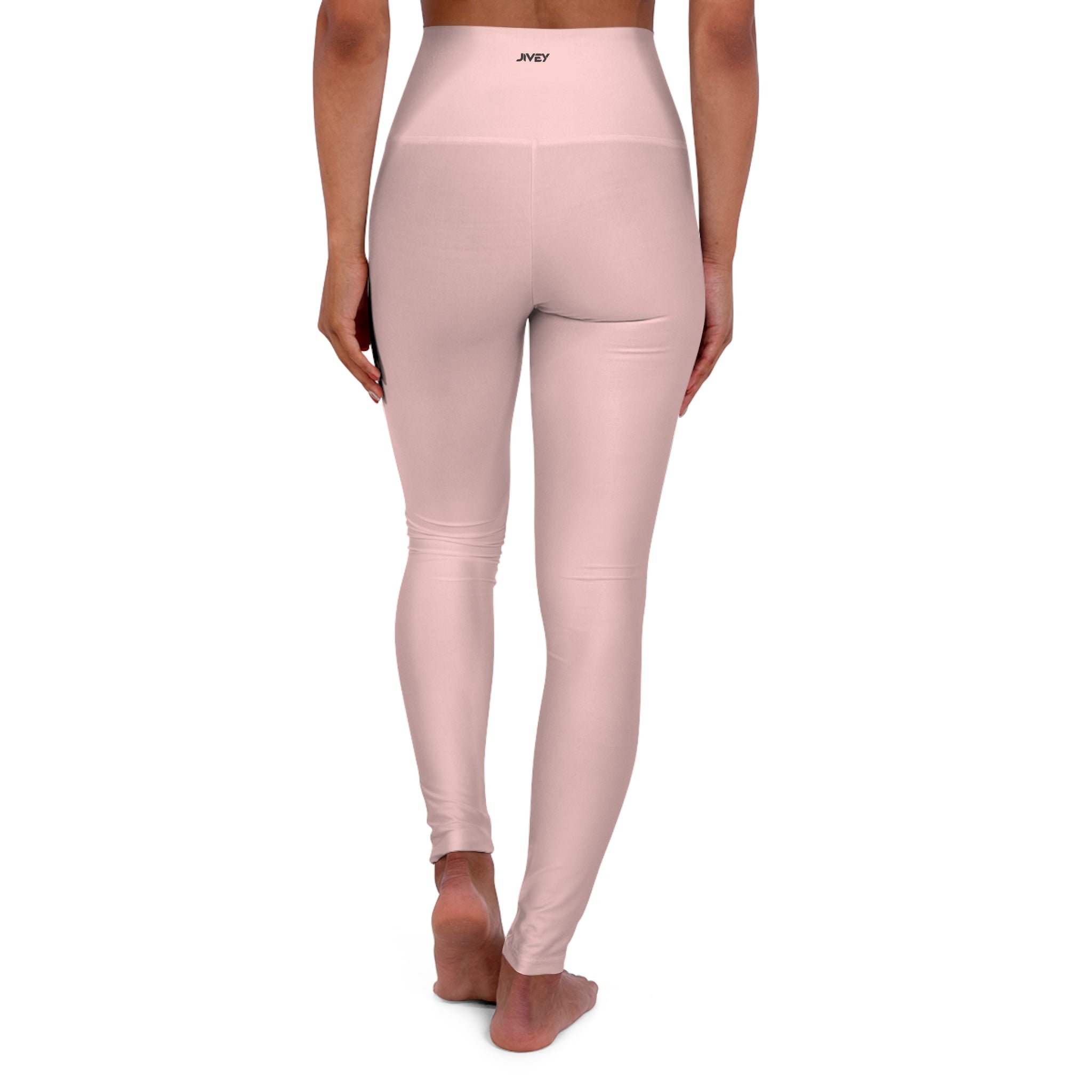 JIVEY Essentials Women's High Waisted Skinny-fit Light Rose Yoga Leggings