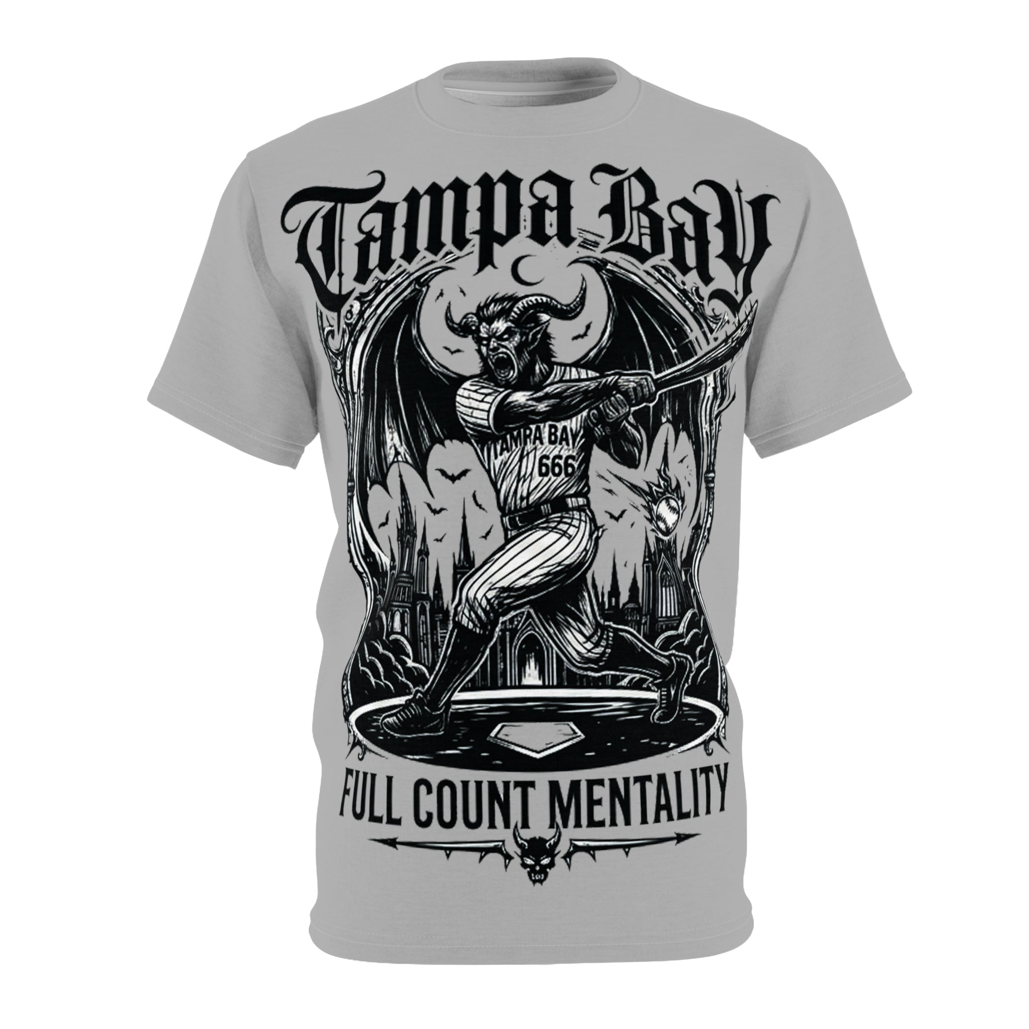 Tampa Bay Baseball Gothic Ash Tee