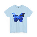 Butterfly Cosmos Silhouette Blue Lens Softstyle Cotton Tee