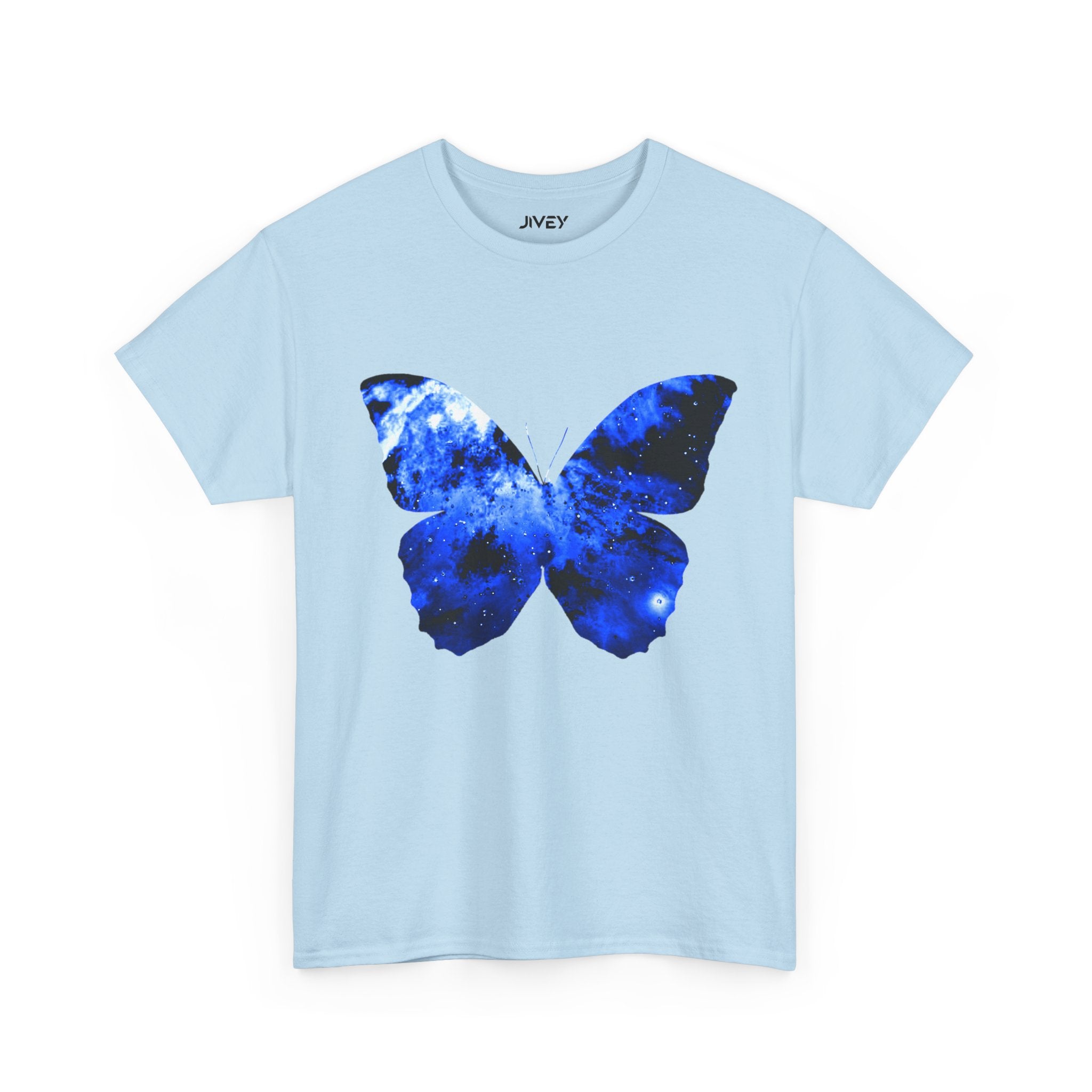 Butterfly Cosmos Silhouette Blue Lens Softstyle Cotton Tee