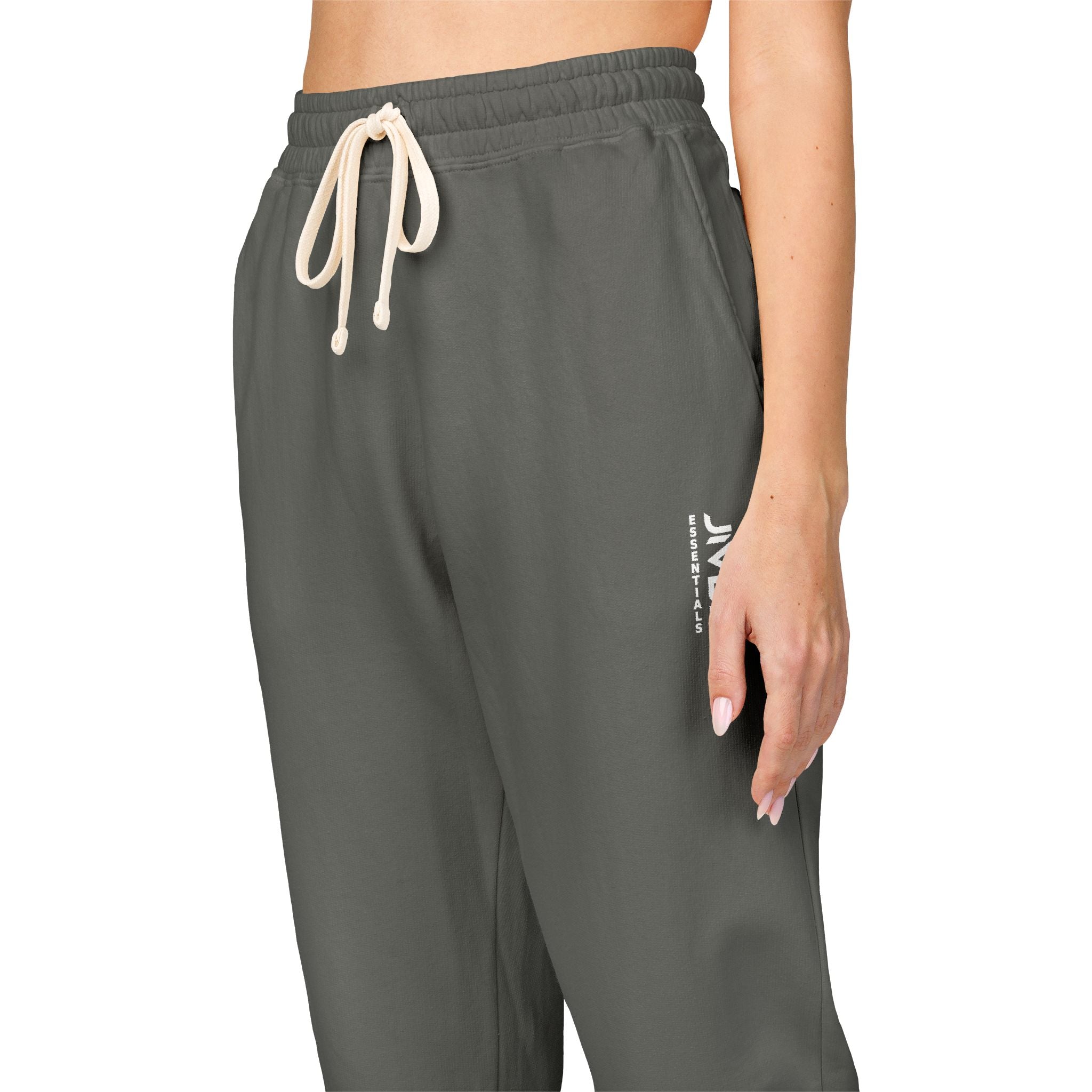 JIVEY Essentials Unisex Garment-Dyed Fleece Cotton Sweatpants