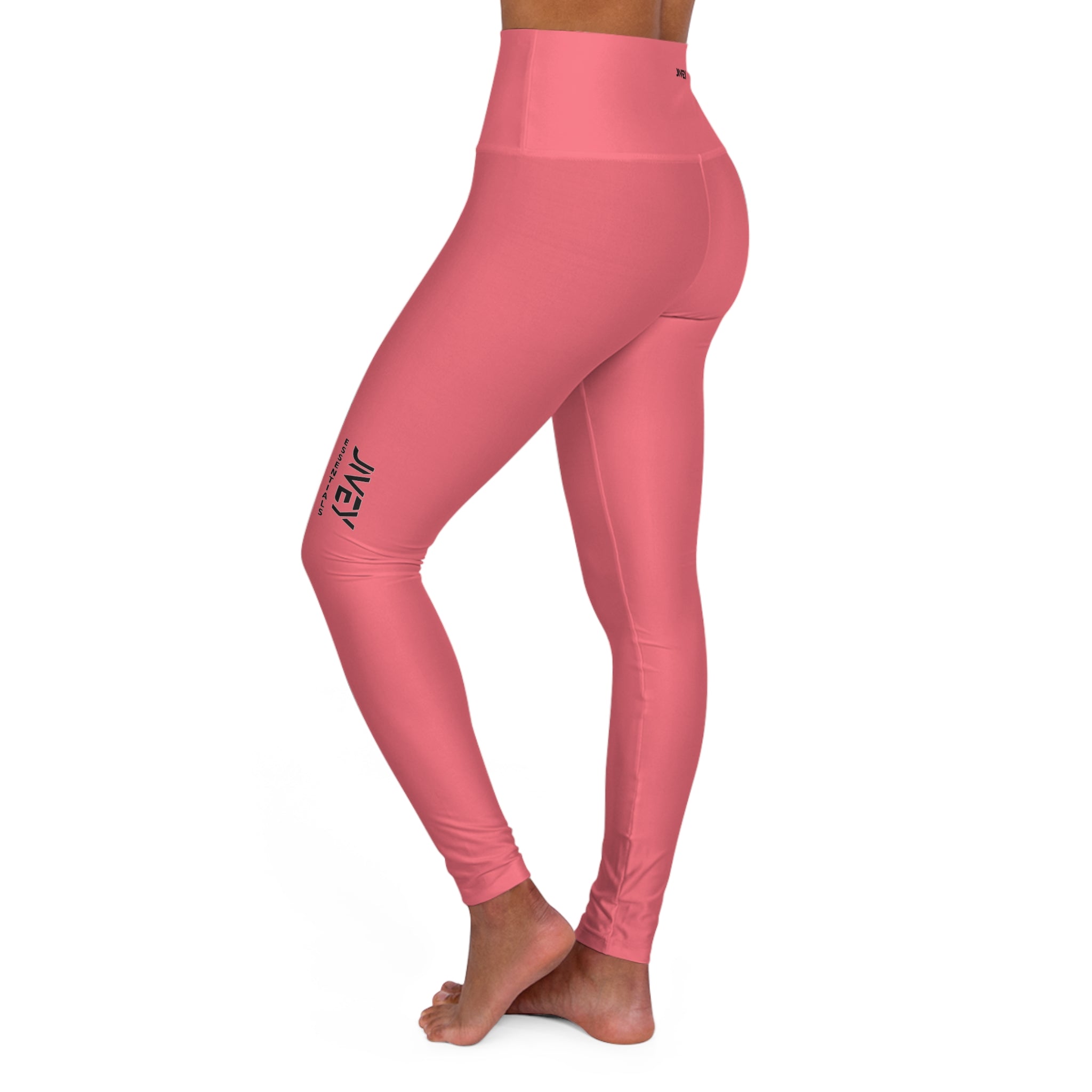 JIVEY Essentials Women's High Waisted Skinny-fit Pastel Red Yoga Leggings
