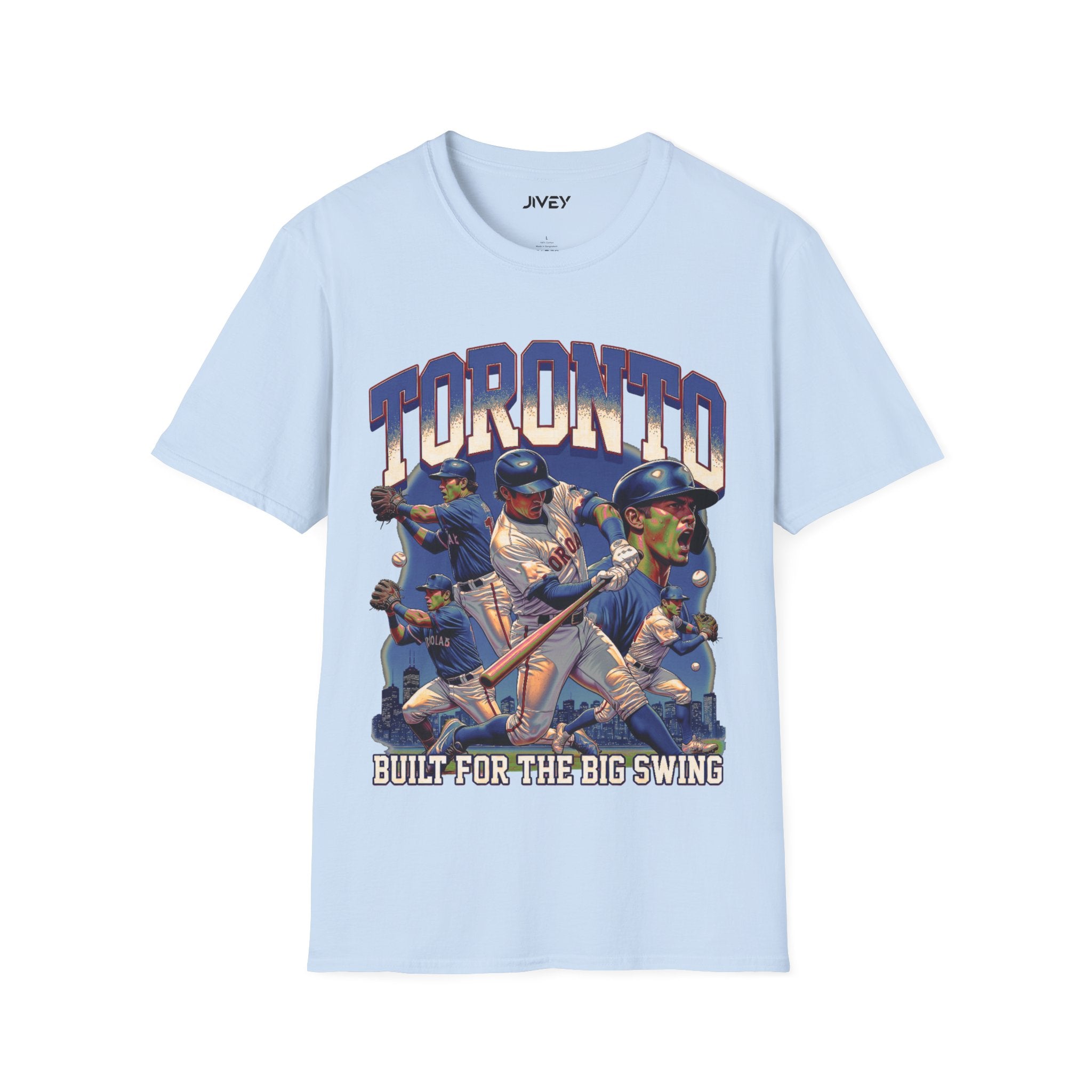 Toronto Baseball Big swing Blue Tee