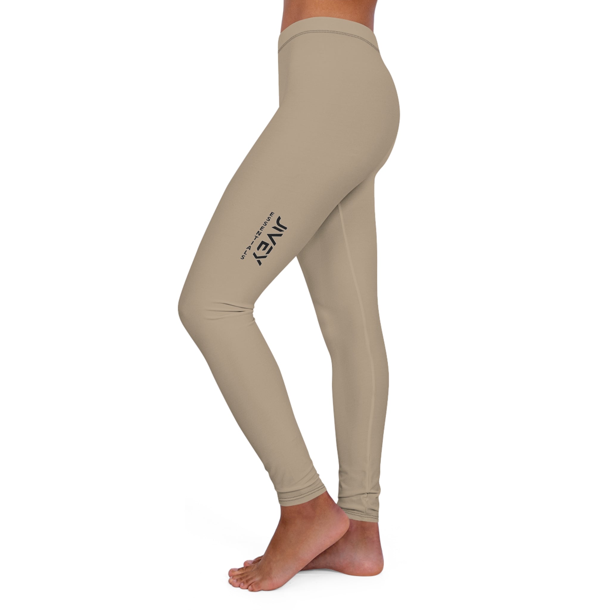 JIVEY Essentials Women's Casual Spandex Skinny-fit Taupe Leggings