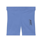 JIVEY Essentials Women's Moisture-wicking Skinny-fit Light Purple Blue Biker Shorts