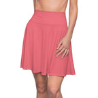 JIVEY Eminent Soft Versatile-fit Pastel Red Skater Skirt