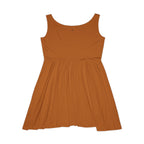 JIVEY Eminent Mid-length Comfy Brown Skater Dress