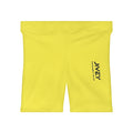 JIVEY Essentials Women's Moisture-wicking Skinny-fit Lemon Yellow Biker Shorts