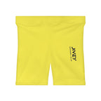 JIVEY Essentials Women's Moisture-wicking Skinny-fit Lemon Yellow Biker Shorts