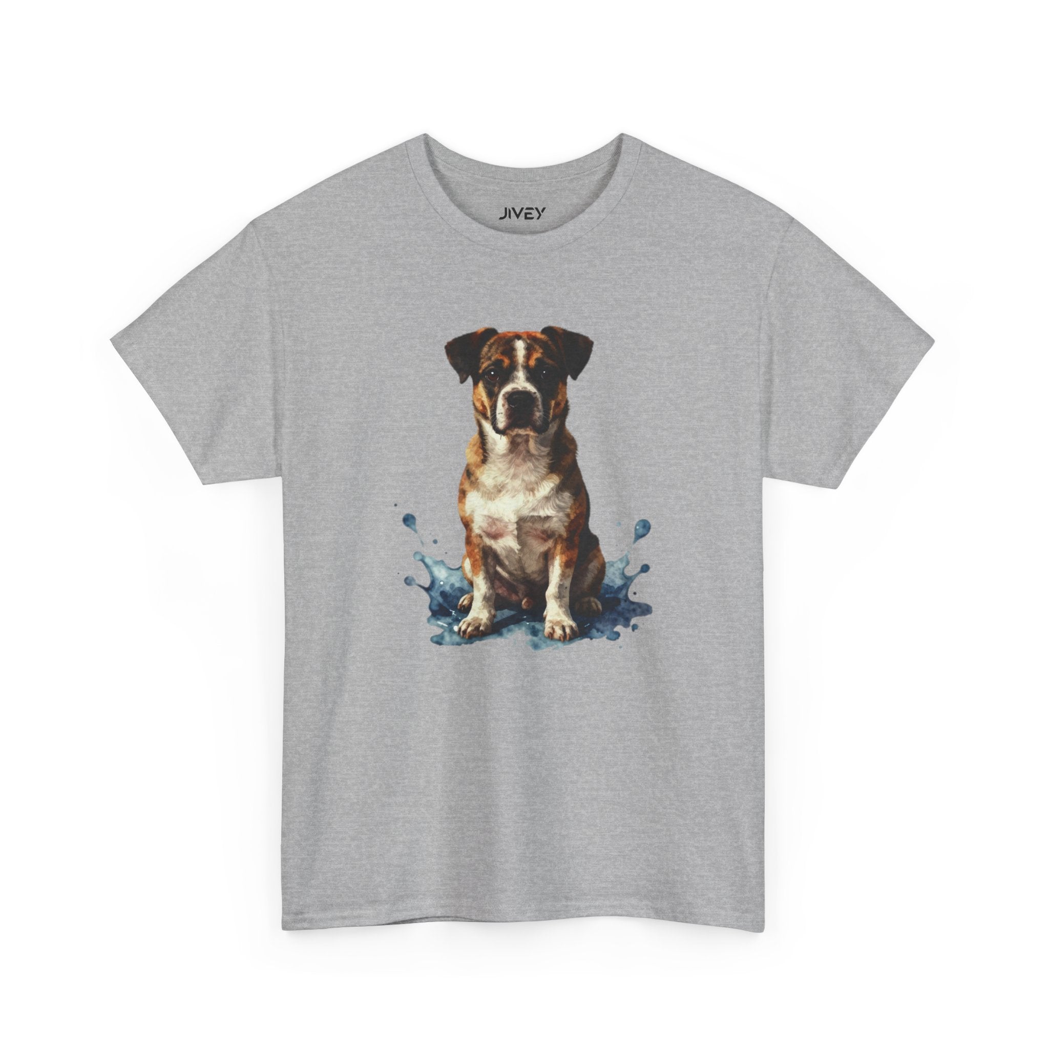 Watercolor Pet Splash Art Style Heavy Cotton Tee