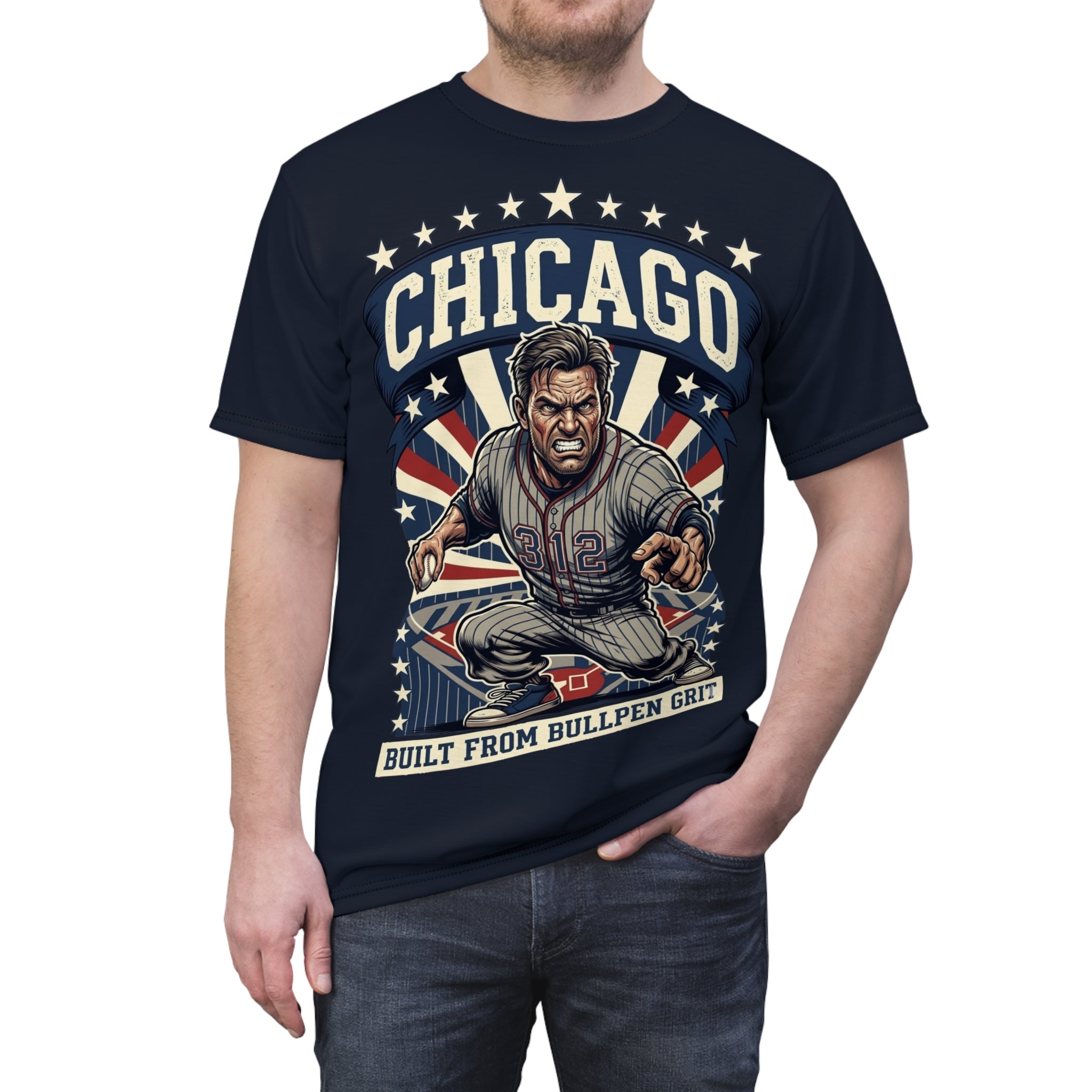 Chicago Baseball Bullpen Grit Mega Tee
