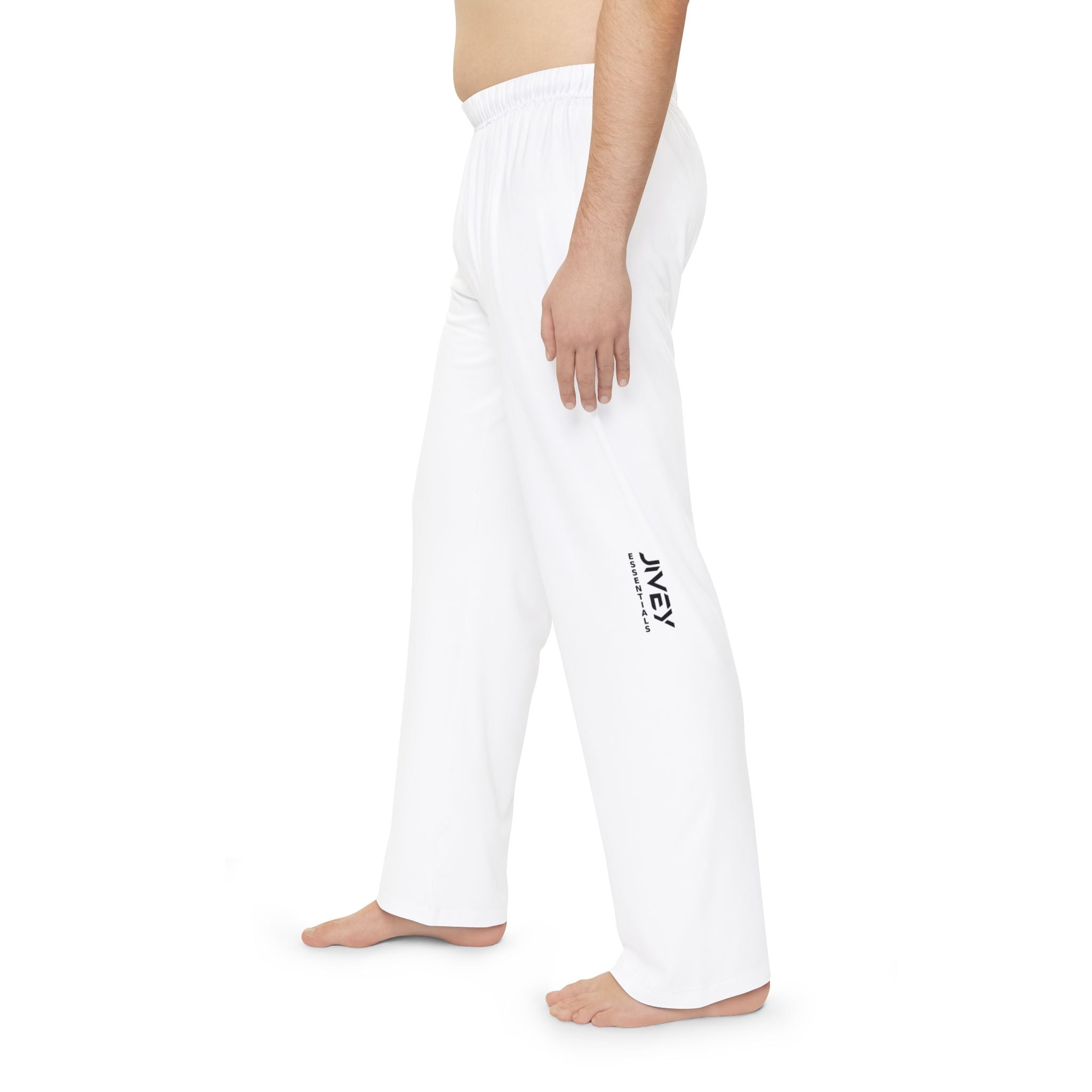 JIVEY Essentials Men's Light-fabric White Pajama Pants