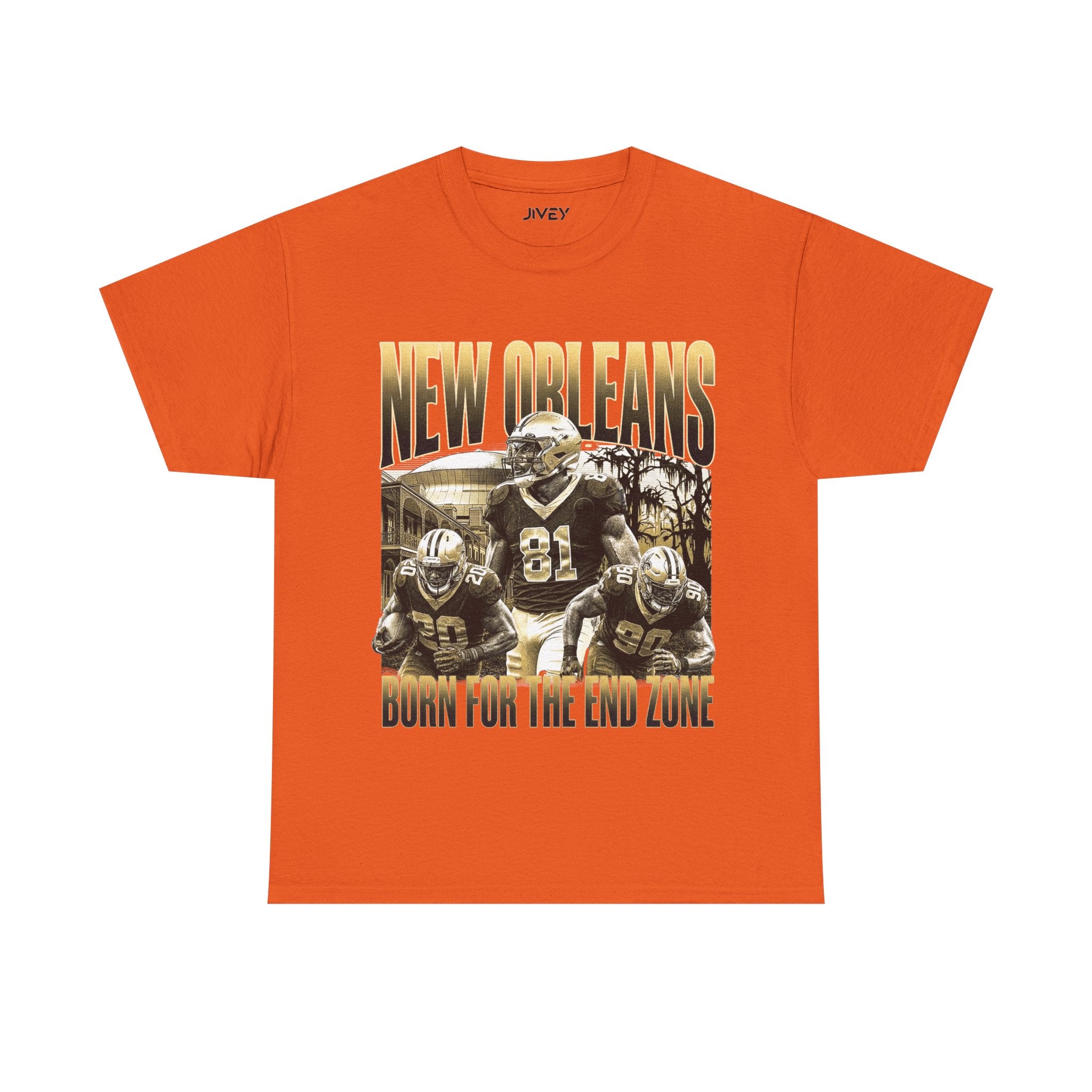 New Orleans End Zone Football  T-shirt