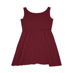JIVEY Eminent Mid-length Comfy Burgundy Skater Dress