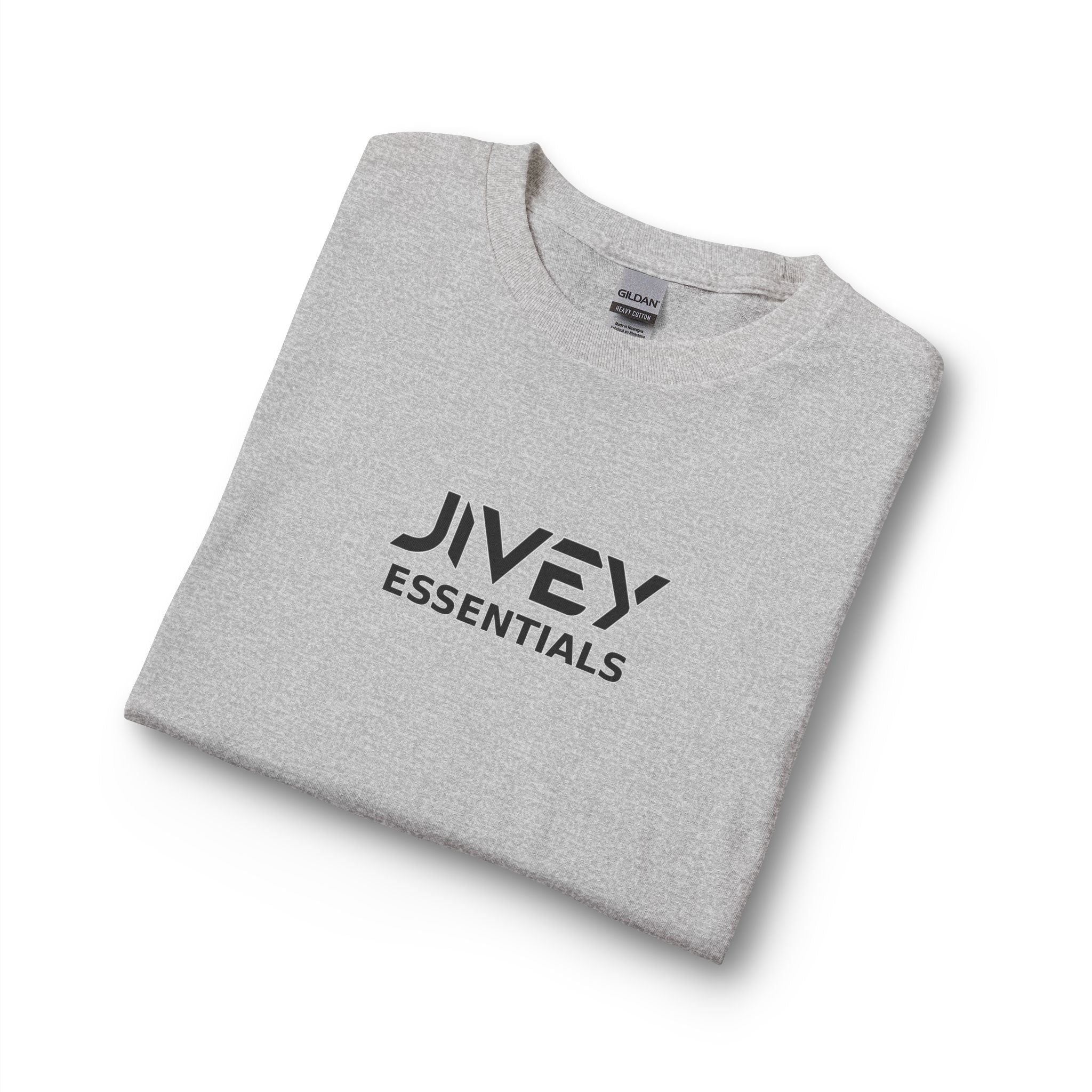 JIVEY Essentials Unisex Long Sleeve Cotton Rib Cuffs T-Shirt