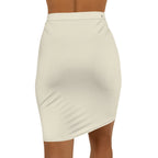 JIVEY Eminent Formal Slim-fit Mid-waist Cream Pencil Skirt