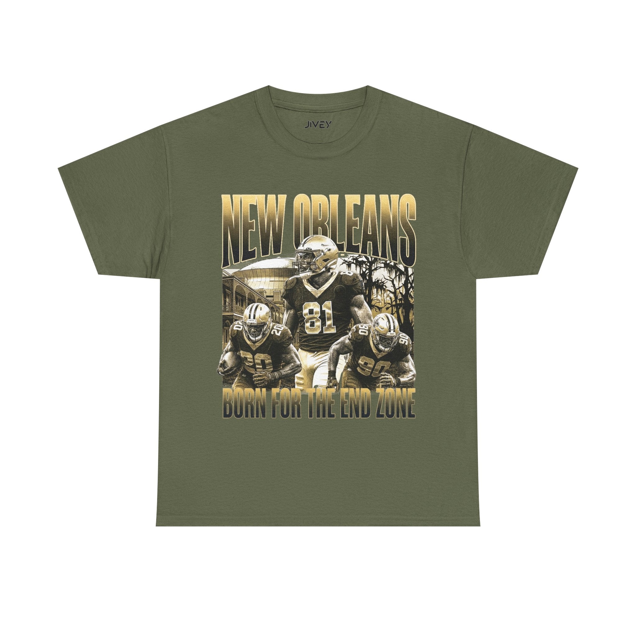 New Orleans End Zone Football Greens T-shirt