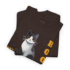Cute Cat Cubist Style Grey Scaled Heavy Cotton Tee