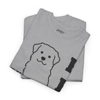 Single Line Pet Art Style Heavy Cotton Tee