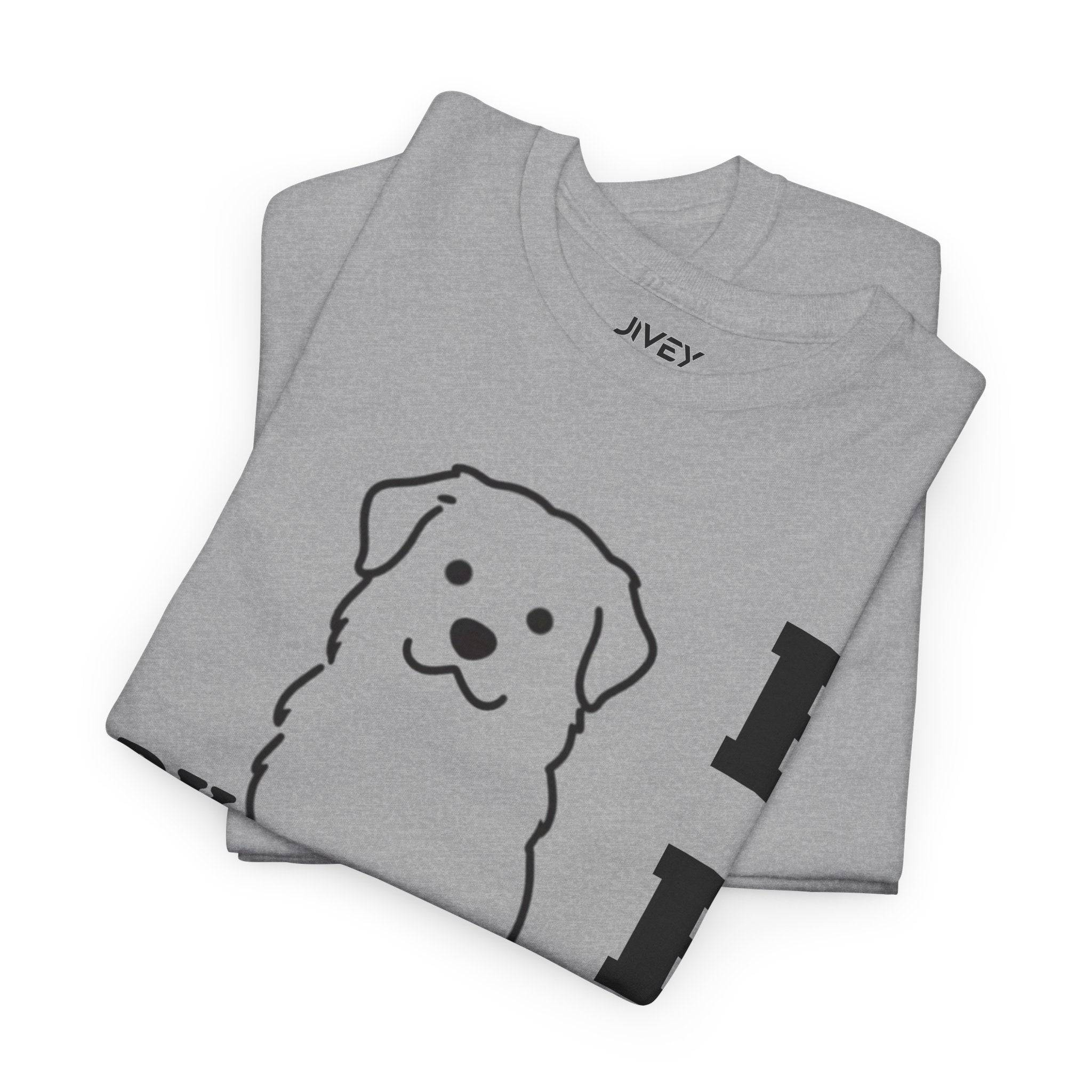 Single Line Pet Art Style Heavy Cotton Tee