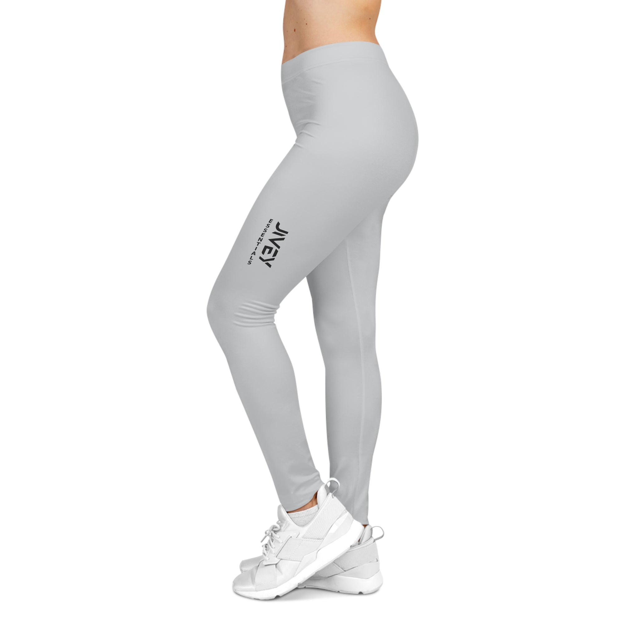 JIVEY Essentials Women's Stretchable Durable Silver White Casual Leggings