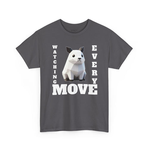 Geometric Pet Cat Low Poly Aesthetic Heavy Cotton Tee