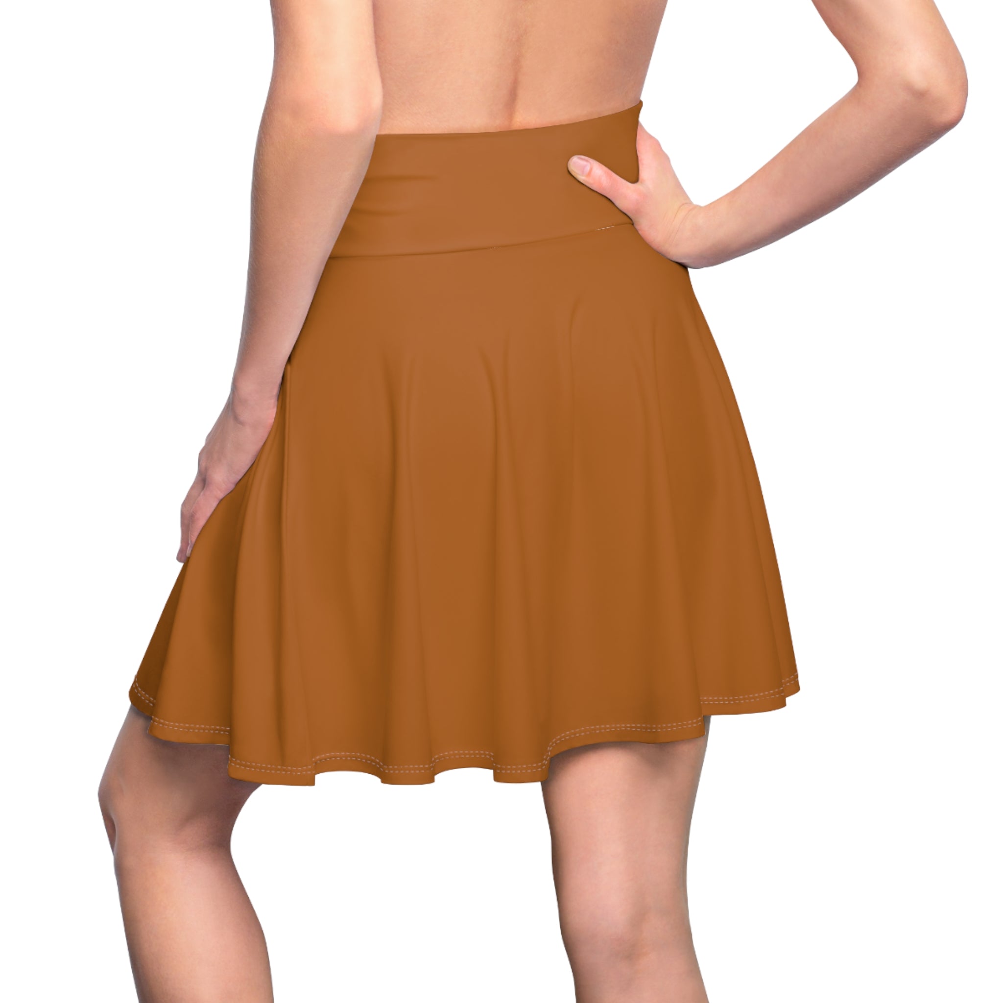 JIVEY Eminent Soft Versatile-fit Brown Skater Skirt