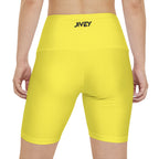 JIVEY Essentials Women's Comfy-fit Lemon Yellow Workout Shorts